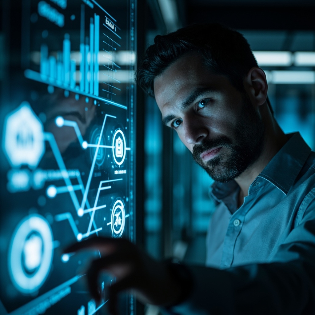 Operador revisando automatizaciones en pantalla
